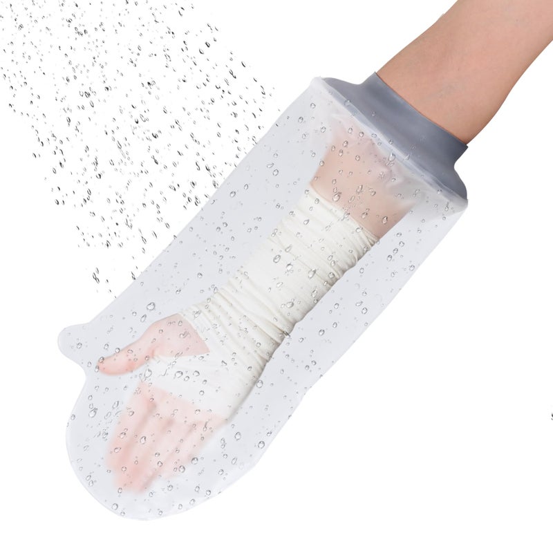 Waterproof Arm Cast Cover for Shower Wound Protector Bath Adult Watertight Cast Bag Showering for Surgery Bandage Broken Hand,Wrist,Finger, Elbow Reusable Durable (B-Short Arm-S)